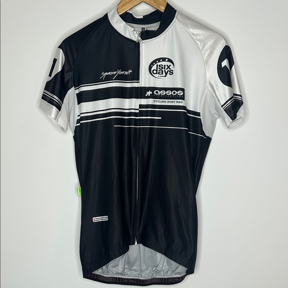 Assos Black and White Cycling Jersey, XLG - Picture 1 of 8